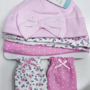 Cap & Scratch Mitten Set- 5Pcs