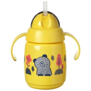 TOMMEE TIPPEE 1X TRNR STRAW 300ML YELLOW