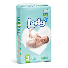 Lody Baby Midi Diaper 64 pcs -( 4-9 kg )